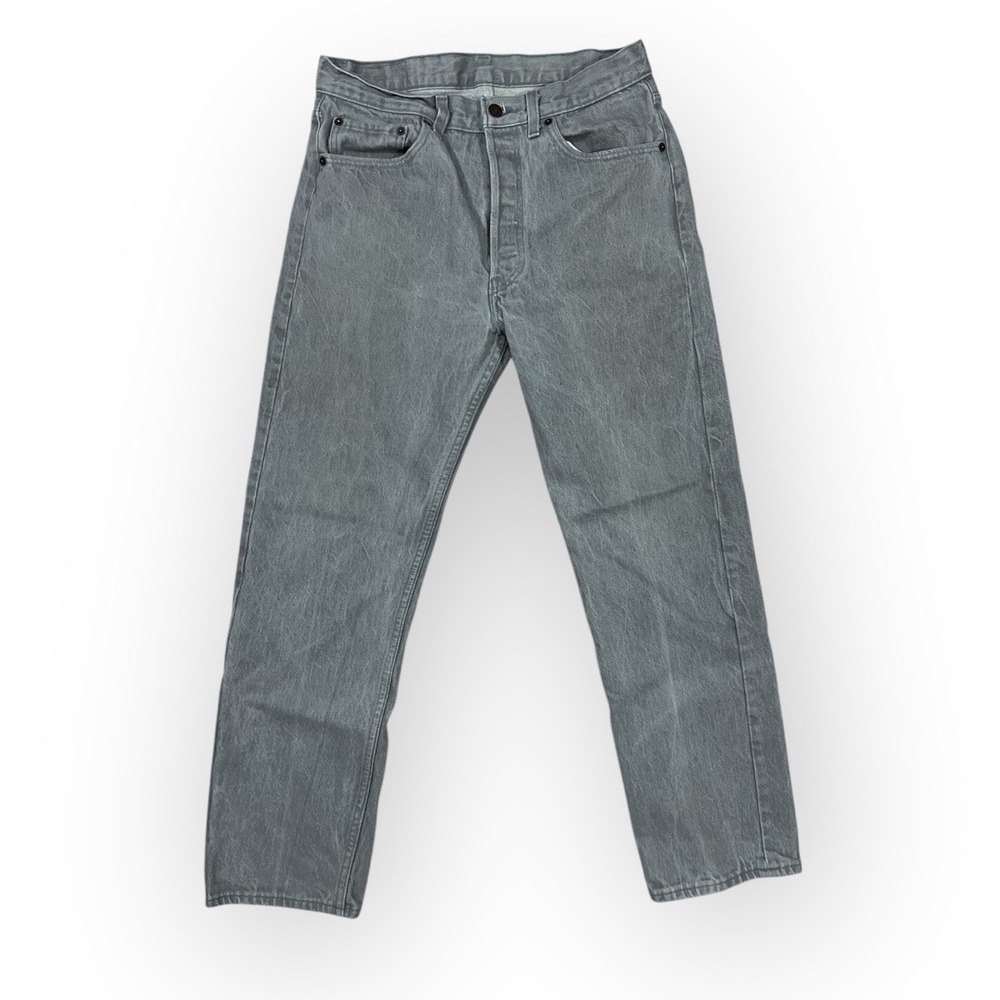 VINTAGE 80s LEVIS 501-0657 JEANS‎ 30x29 STRAIGHT GRAY USA MADE